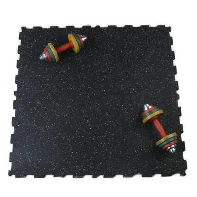 975mm*975mm*15mm Interlock Rubber Tile Flooring Gym Fitness Rubber Flooring Mat