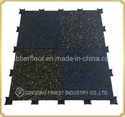 Top Quality Crossfit Compound Premium Gym Rubber Flooring with Clips Rubber Tile Rubber Mat