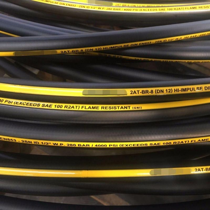 Steel Wire Braid High Pressure Rubber Hydraulic Oil Pipe