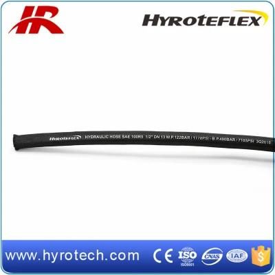 Black Wire Braid and Fiber Reinforced Cover Hydraulic Hose SAE 100r5