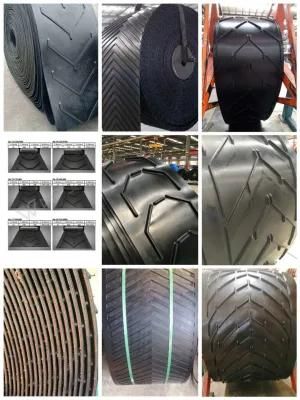 Special Chevron Rubber Belting Conveyor with High Patterns