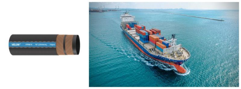Industrial Marine Hose / Big Bore & Synthetic Rubber / Water and Fish Transfer Pressure Hose