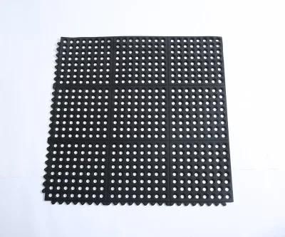 Thickening Type Oil Proof and Skid Resistant Rubber Floor Mats with Interlocked for Kitchen for Workshop