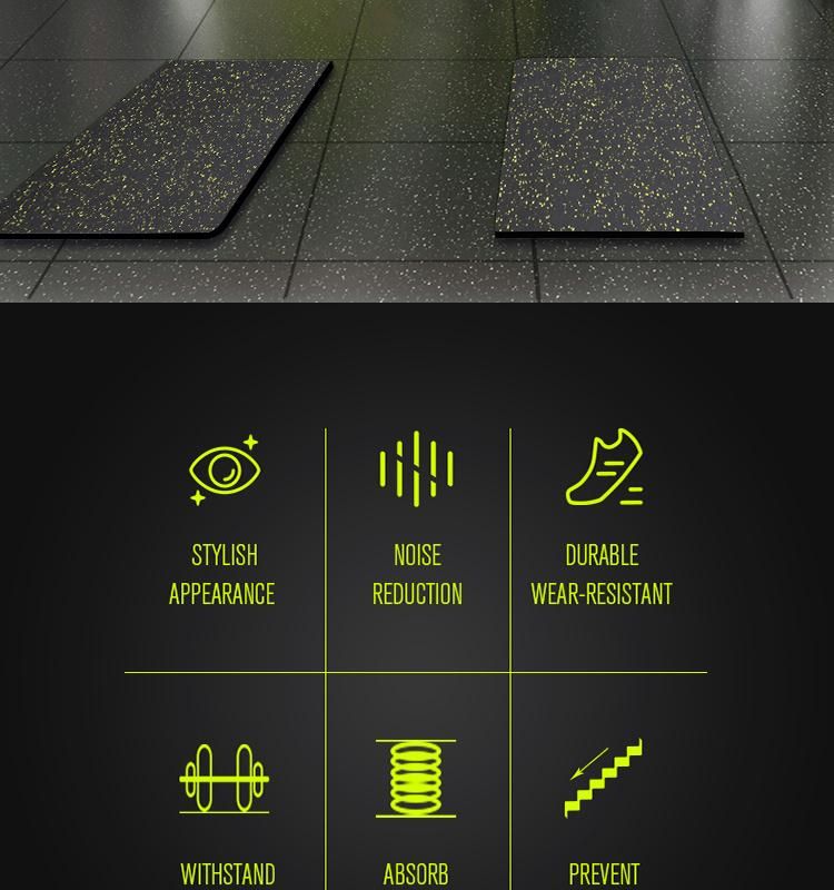 Anti-Slip EPDM Gym Sports Equipments Rubber Mat