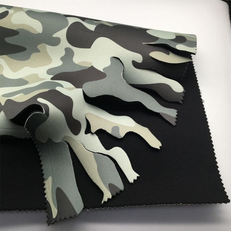 Small MOQ 3mm Digital Sublimation Camouflage Printing Fabric Material Neoprene