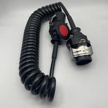 Heavy Duty Flexible Hose 7 Pin Trailer Connector Spiral Cable 15 Pin Trailer Plug Air Hose