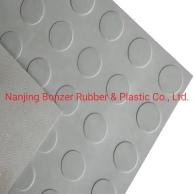 3-8 mm Anti-Skid Coin Pattern Round Button Circular Studded Rubber Sheet Rubber Floor