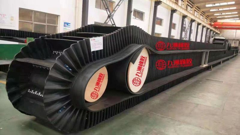 Inclined Corrugated Sidewall Rubber Conveyor Belt