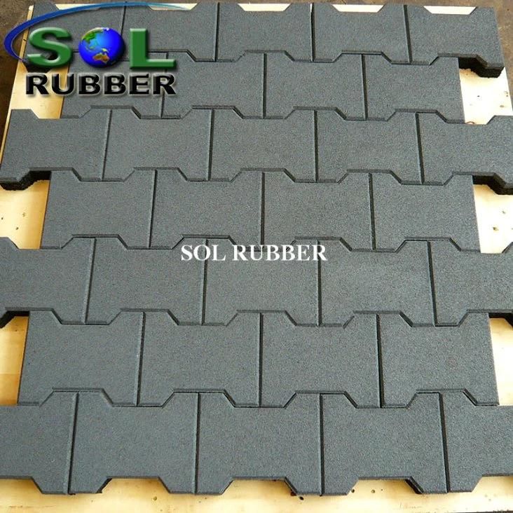45mm New Pattern Drive Way Horse Barn Rubber Tile Paver in Chile