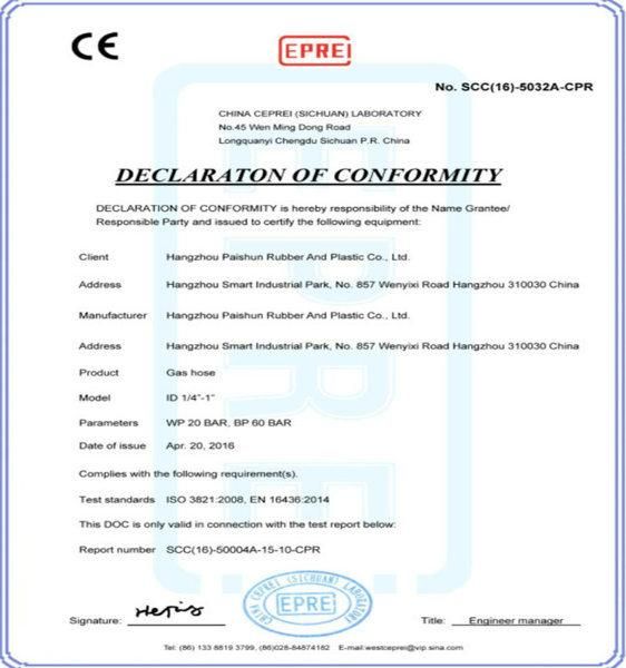 En559 5/16 Inch Rubber Welding Hose for Gas Cutting