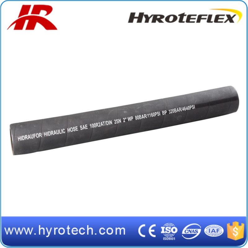 High Pressure Steel Wire Braided Rubber Hose Hydraulic Hose SAE 100r1at 2at