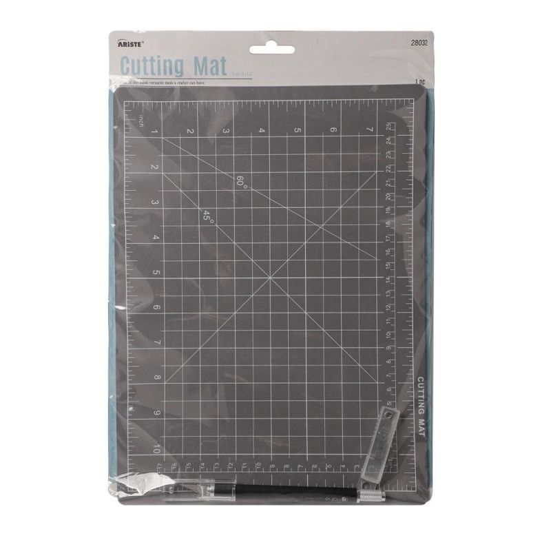 28032 9X12in 3 Layers PVC Self Healing Square Cricut Cutting Mat with Knife for Craft