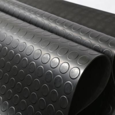 Anti-Slip Insulation Coin Pattern Circular Stud Rubber Floor Sheet Ground Rubber Matting