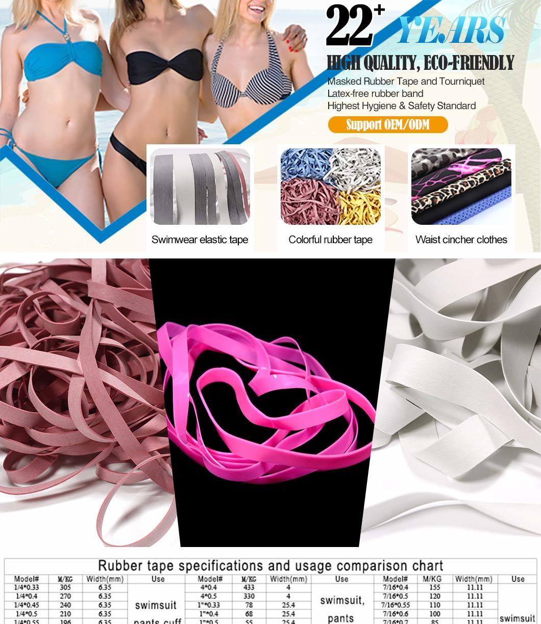 Swimwear Rubber Elastic Swimwear Elastic Rubber Tape for Protective Suit