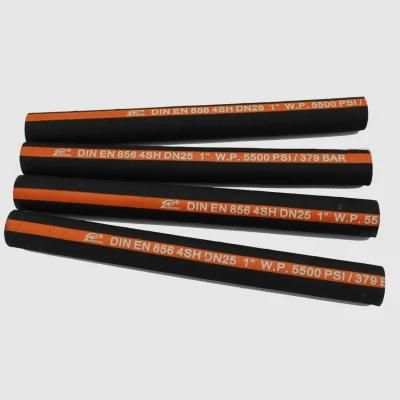 En856 4sp ID 3/8&quot; High Pressure Four Wire Spiral Hydraulic Rubber Hose for Mining