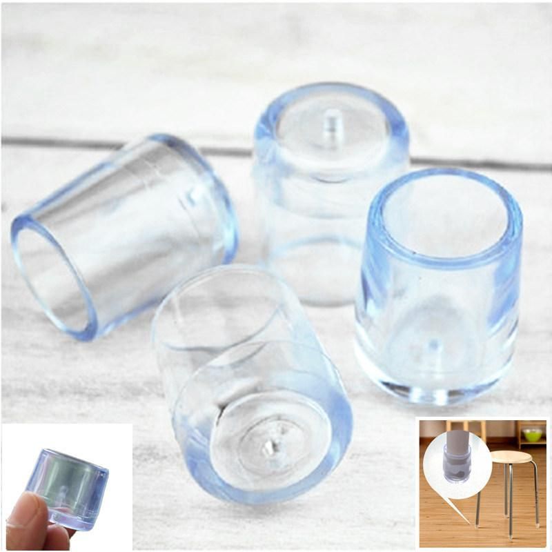 Transparent Protective Cover Chair Foot/Rubber Chair Foot Covers/Non-Slip and Noise Reduction Feet Leg Cap
