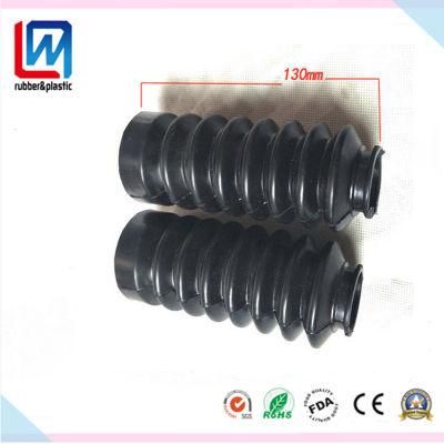 Black Front Fork Dust Cover Rubber Bellow for Motorcycle, Car, Electric Vehicle