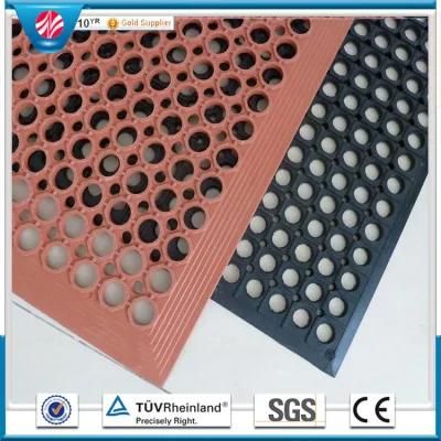 Drainage Anti-Fatigue Rubber Floor Mat Rubber Kitchen Mat