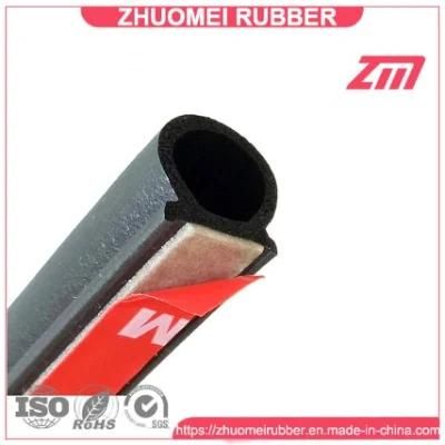 D Shape Soundproof Weather Strip Auto Door EPDM Rubber Seal