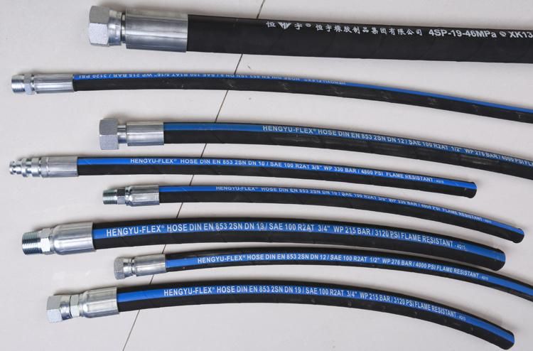 China Professional Hydraulic Companies Fire-Resistant SAE 100 R2at Hydraulic Hose