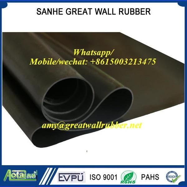 Custom Made Neoprene EPDM Nitrile Butyl Natural Gum FKM Black Rubber Sheet Mat