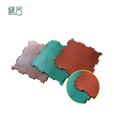 Interlocking Crossfit Safety Block Rubber Floor Tiles for Gym / Outdoor / Hot Sale