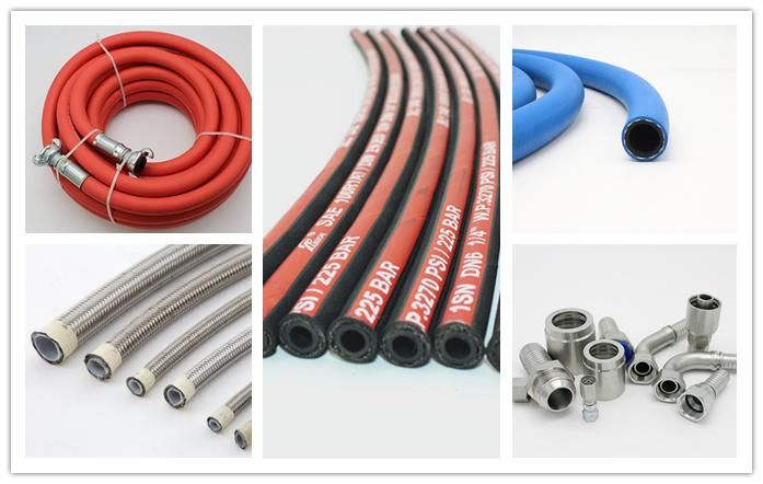 SAE 100r2at/2sn 3/8" Dn10 Cloth Surface Hydraulic Rubber Hose