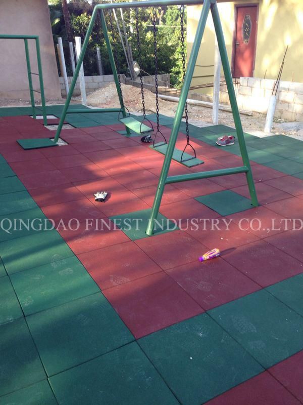 Premium Protective Anti-Vibration Outdoors Safety Playground Fitness Flooring Rubber Tiles