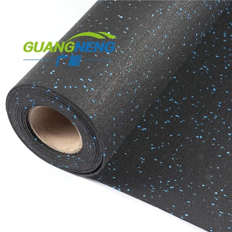 Black Rubber Non-Toxic Rubber Gym Floor