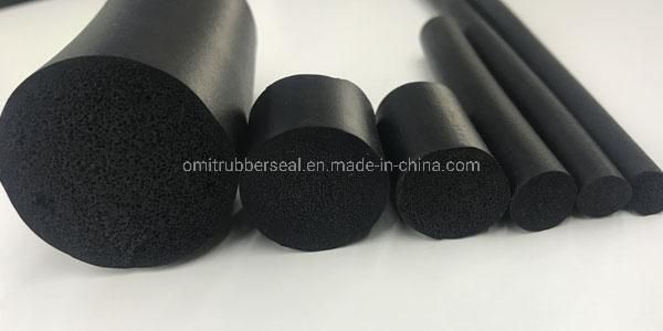 Round Soft Silicone FKM Cr EPDM Rubber Seal Cord Closed Cell Extruded Foam Sponge Elastic O Ring Cord