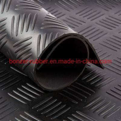 Non-Slip Anti-Slip Insulating Five-Bar Checker Rubber Floor Mat Sheet