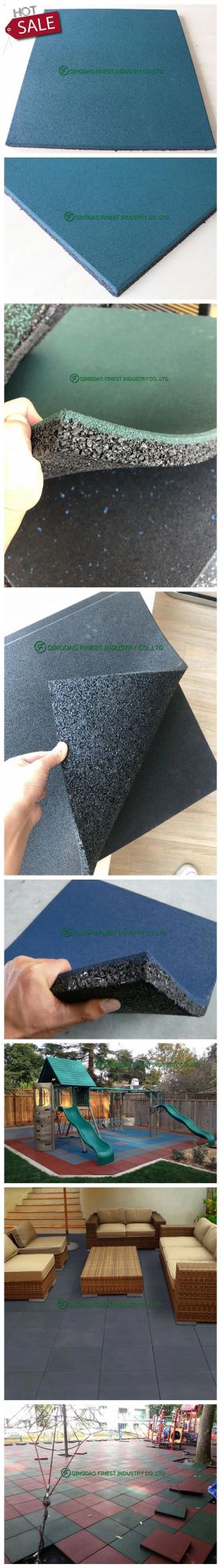 High Quality Outdoor Playground Cheap Rubber Tiles Flooring for Wholesale