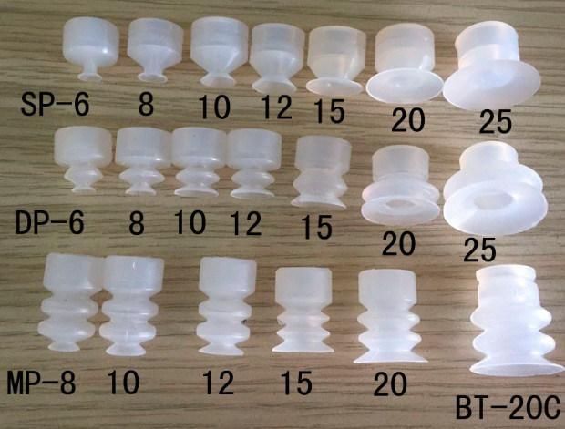 Industrial Silicone Bellows Rubber Suction Cup for Machinery Equipment, Auto