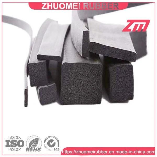 EPDM Sponge Square Strip Extruded Rubber Sealing Strip