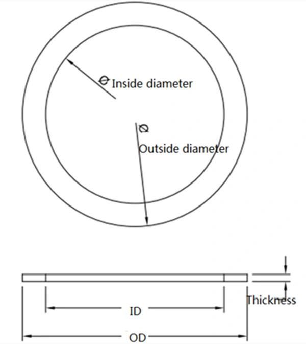 Food-Grade High Temperature Silicone Flat Round Soft Black Rubber Gasket