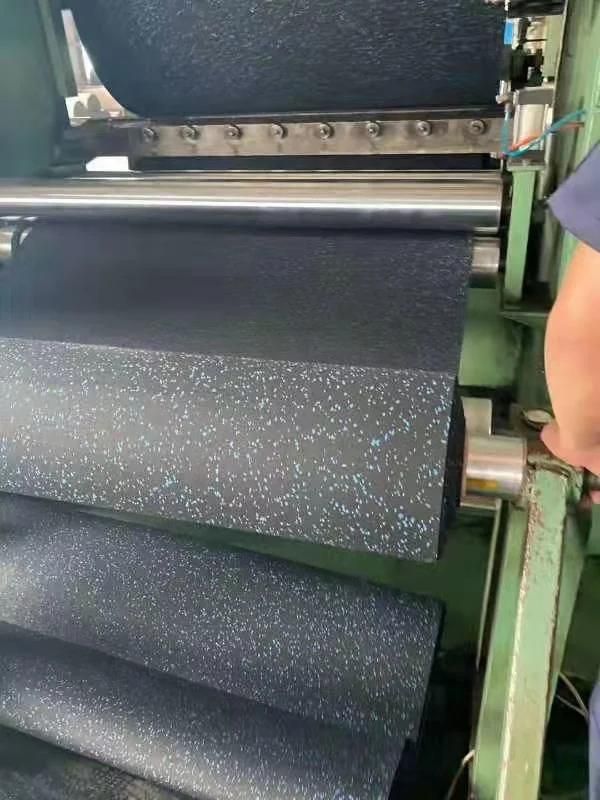Durable Gym Rubber Flooring Roll with EPDM Speckles Rubber Carpet