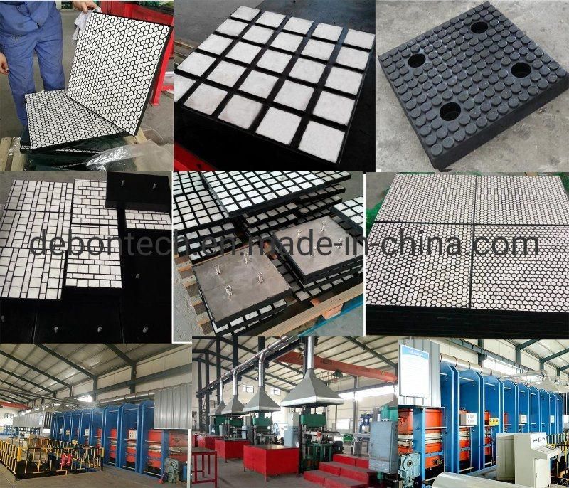 Rubber Embedded Ceramic Polyurethane Wear Liner for Chutes