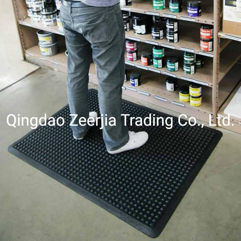 Industrial Anti Fatigue Mat Rubber Bubble Mats for Workshops/Workstation/Standing Area Floor Mats