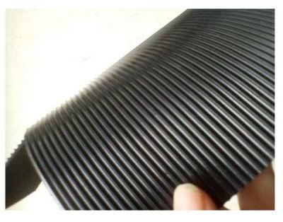 Industrial NBR Green Color Strip Rubber Sheet, Rolls Pattern Rubber Floor Sheet