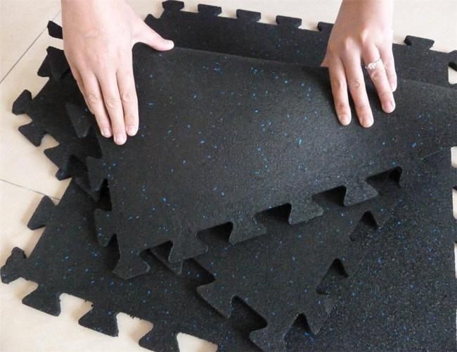 Interlocking Gym Rubber Mat/Playground Rubber Tiles/Square Rubber Tile