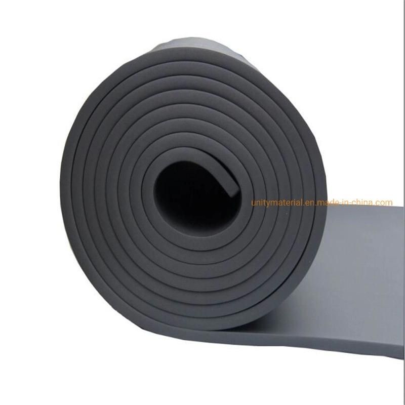 Black Flame Retardant PVC Rubber Sheet Fire Resistance Thermal Heat Insulation PP Plastic Panel for Fireplace with Adhesive Sticker Aluminum Foil