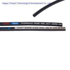 Single Textile Braided SAE R6 High Pressure Rubber Oil Delivery Hose