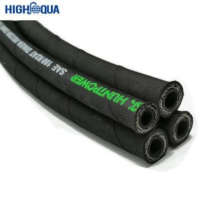 High Pressure Wire Braid Hydraulic Hose SAE100 R2at Rubber Hose