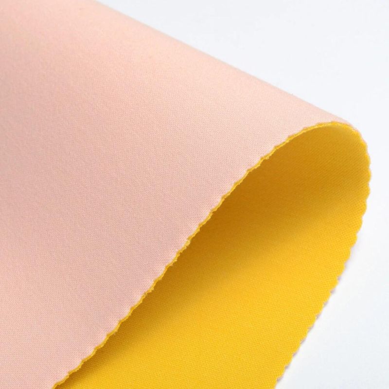 New Arrival Yellow Pattern Fabric White Neoprene Rubber for Bags