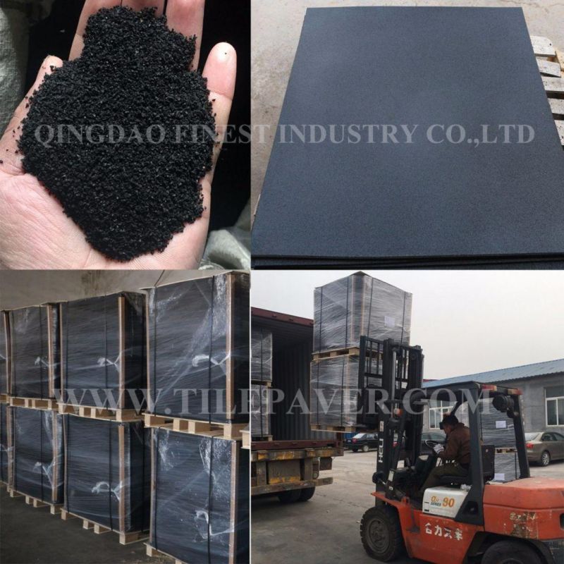 Hot Selling Sound Deadening Acoustic Solid Gym Rubber Flooring Tiles