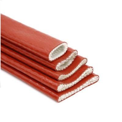 Alkali-Free Fiberglass Braiding Silicone Fire Resistant Protection Sleeve for Hydraulic Hose