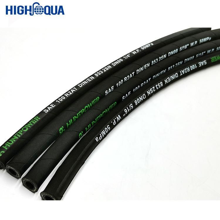 Steel Wire Rubber High-Pressure Flexible Hose for Transporting Oil Withsae 100 R2at Hydraulic Hose