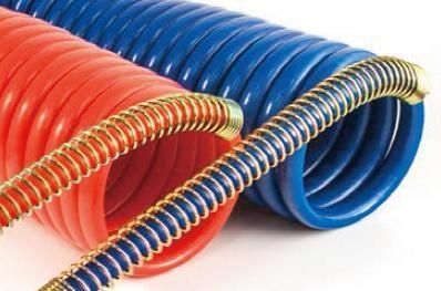 Truck Coiled Nylon Air Brake Hose Red/Blue Set SAE J844 spiral Air Hose Tube