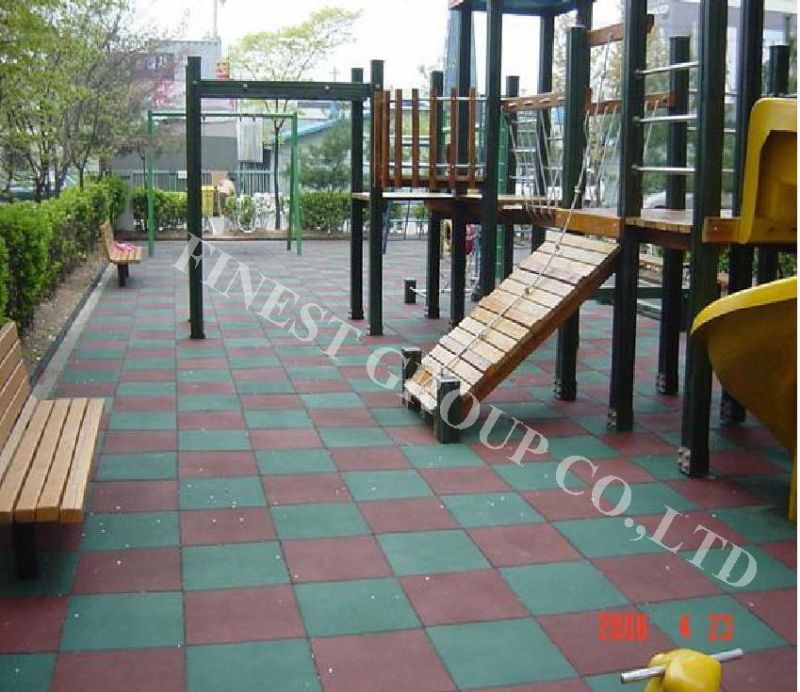 Premium Protective Anti-Vibration Outdoors Safety Playground Fitness Flooring Rubber Tiles