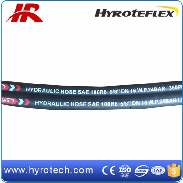 Fiber Braided Cloth Cover Hydraulic Hose SAE 100r6